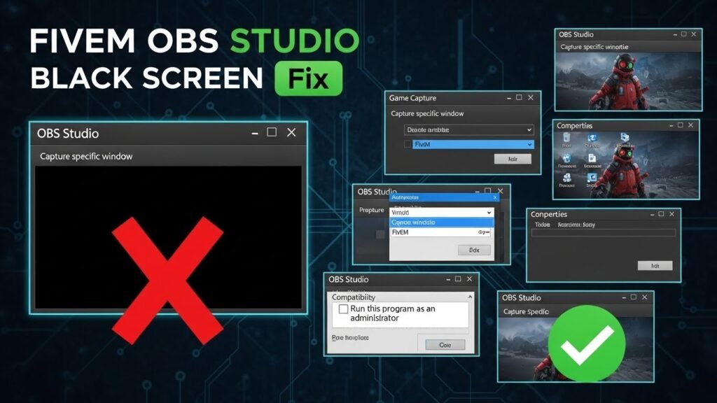 Fivem obs studio black screen fix
