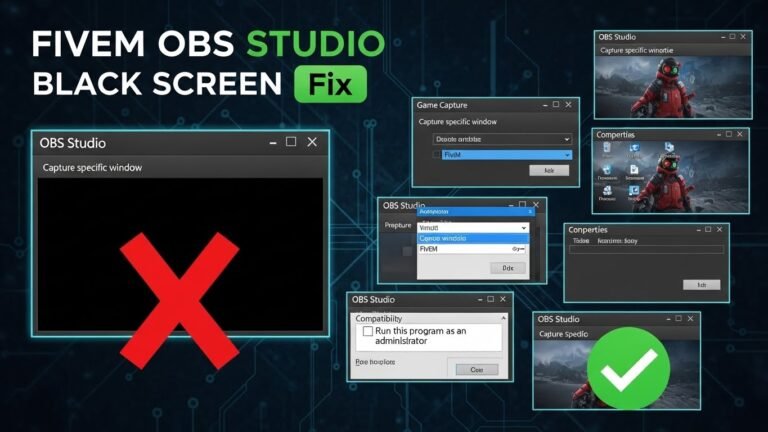 Fivem obs studio black screen fix