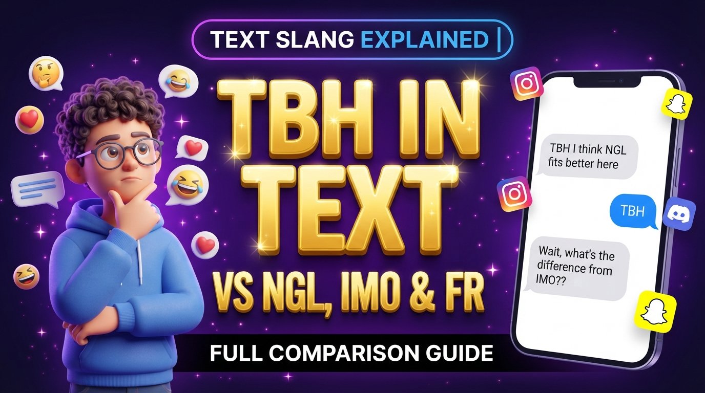 TBH in Text: How It Compares to NGL, IMO, and FR