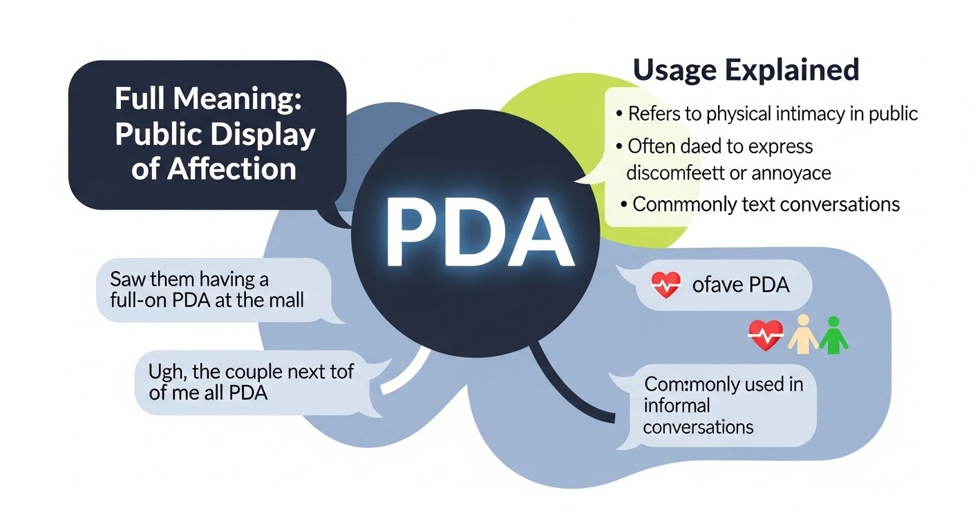 What Does PDA Mean in Text? Full Meaning, Examples & Usage Explained