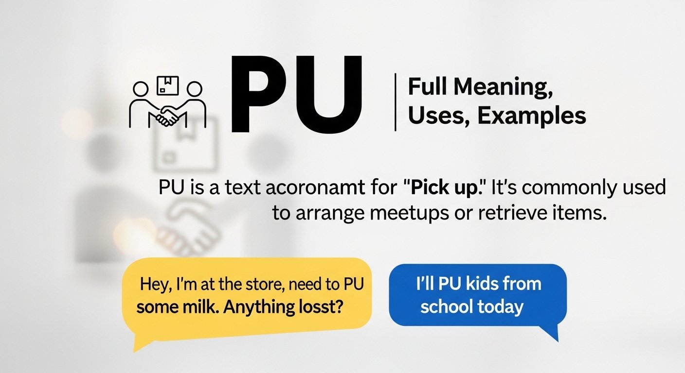 What Does PU Mean in a Text? Full Meaning, Uses, Examples