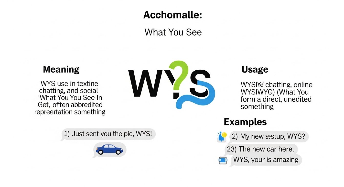 What Does WYS Mean in Text: Meaning, Usage & Examples