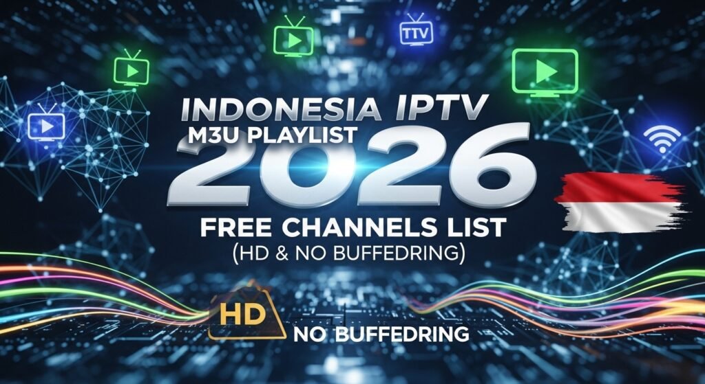 Indonesia IPTV M3U Playlist 2026: Free Channels List (HD & No Buffering)