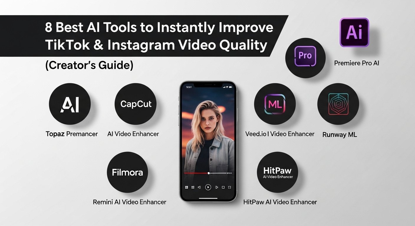 8 Best AI Tools to Instantly Improve TikTok & Instagram Video Quality (Creator’s Guide)