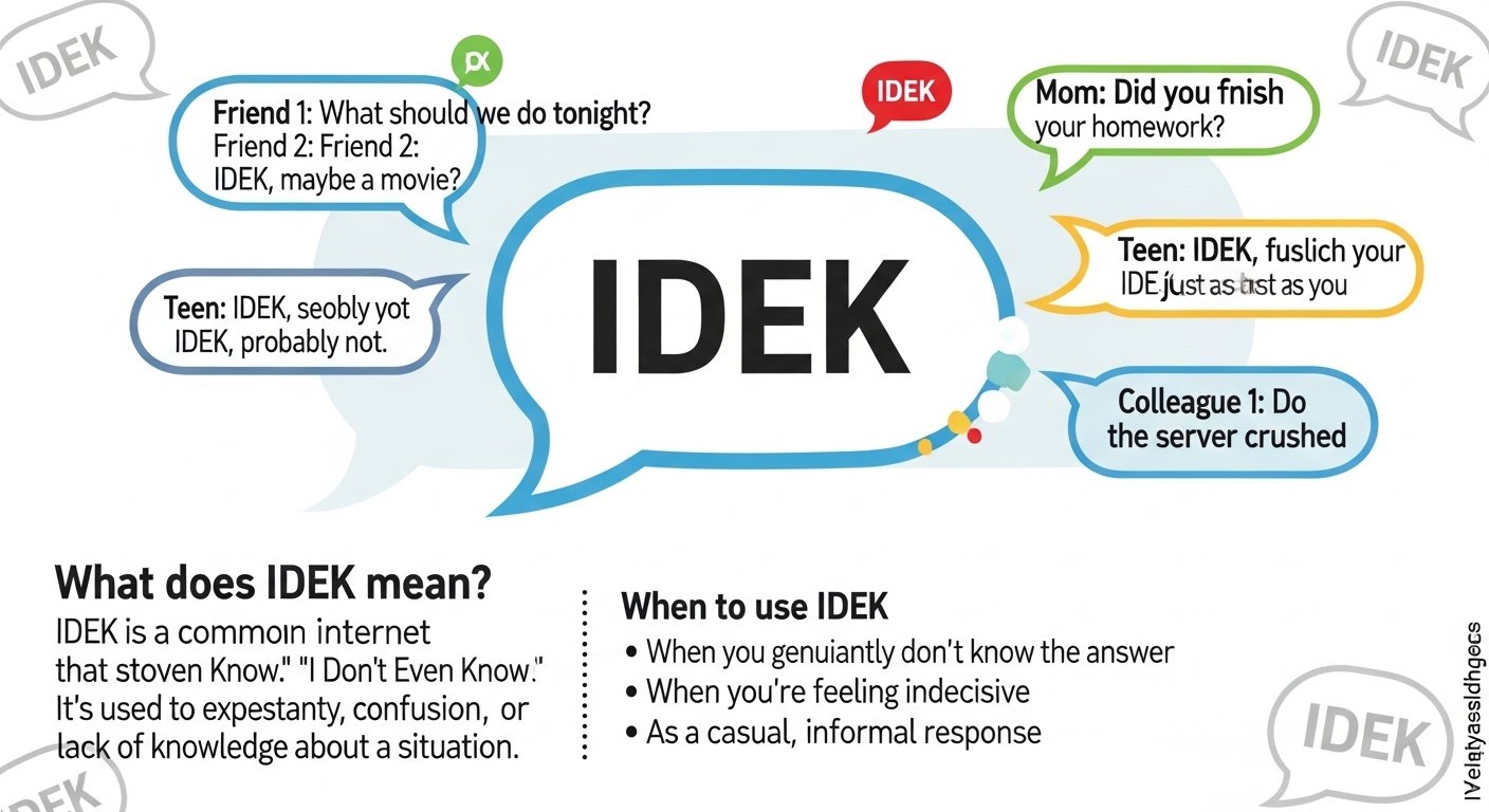 IDEK Mean in a Text Message? Full Guide With Real Examples