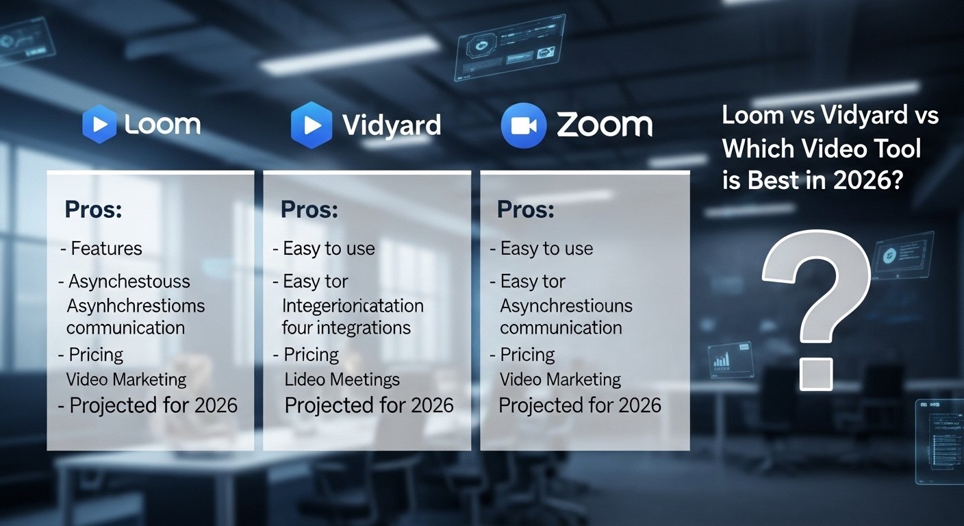 Loom vs Vidyard vs Zoom: Which Video Tool is Best in 2026?