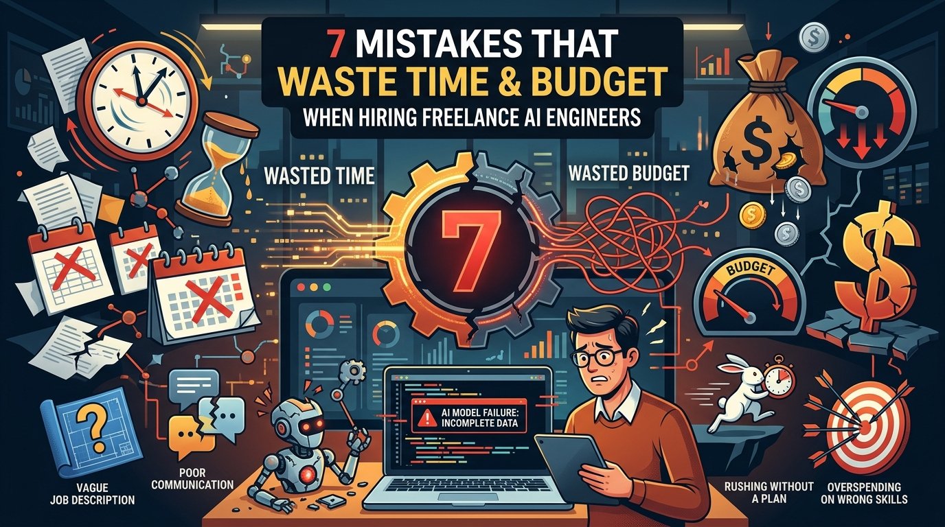 7 Mistakes That Waste Time & Budget When Hiring Freelance AI Engineers