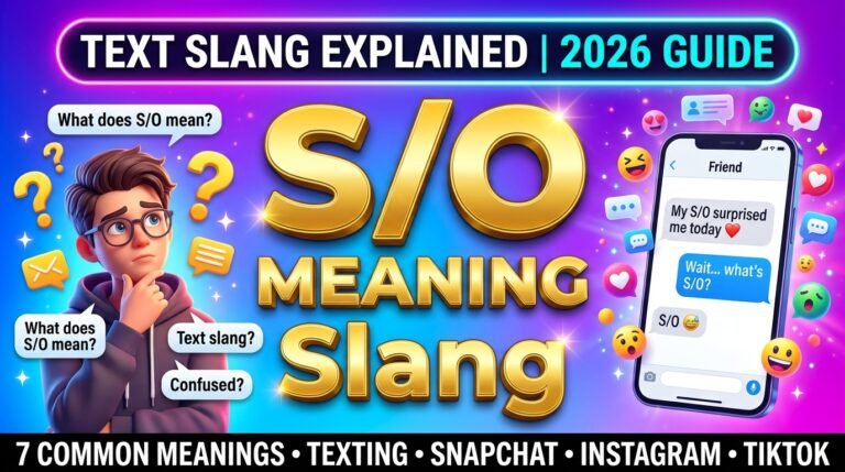 S/O Meaning Slang
