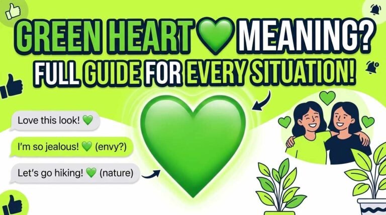 What Does a Green Heart 💚 Mean in Text