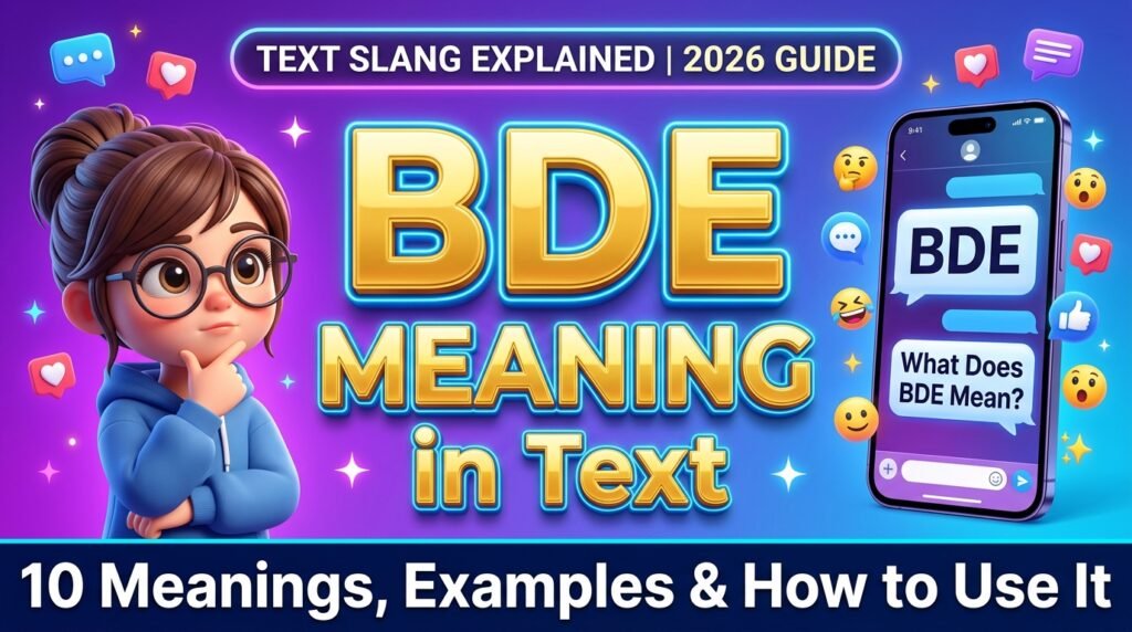 What Does BDE Mean in Text