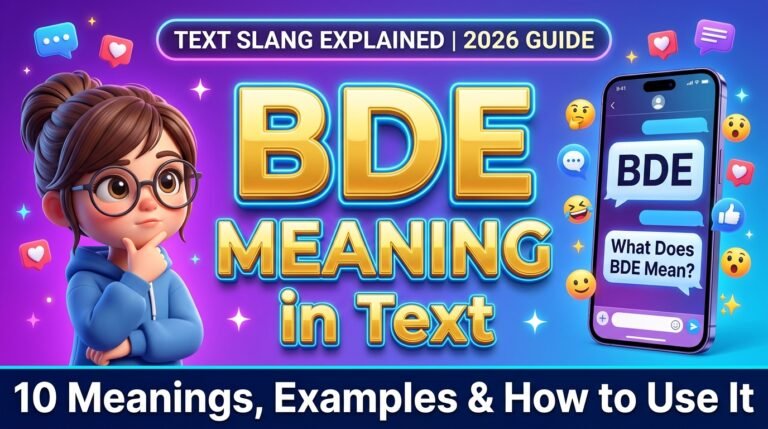What Does BDE Mean in Text