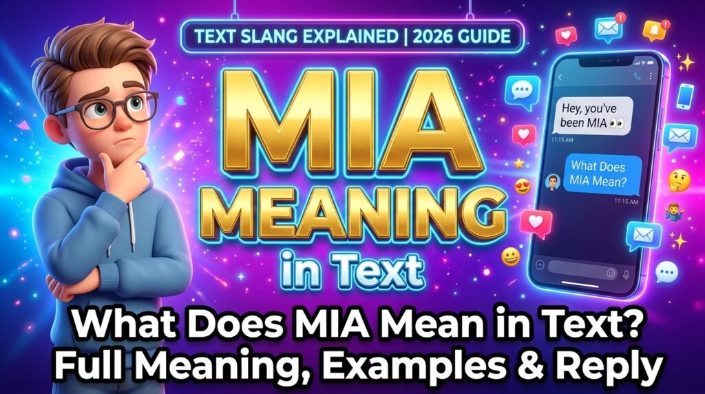 What Does MIA Mean in Text