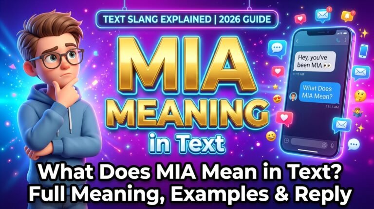 What Does MIA Mean in Text