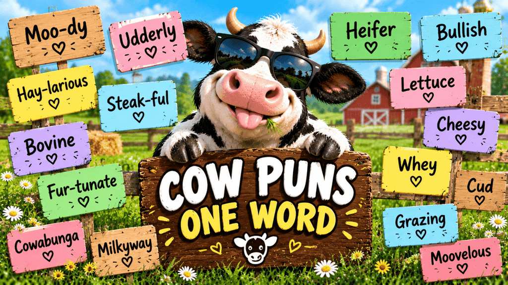 Cow Puns One Word