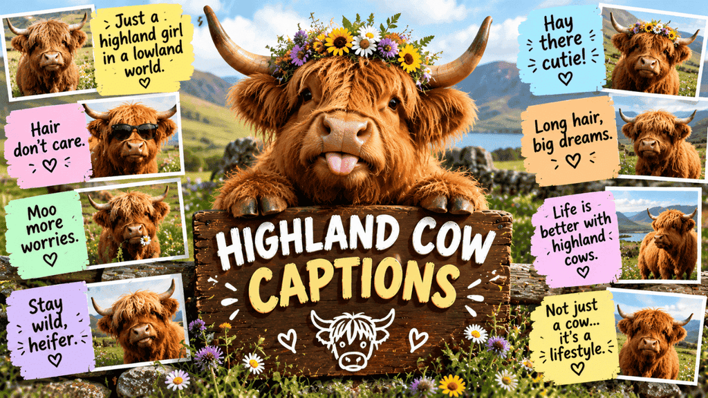 Highland Cow Captions
